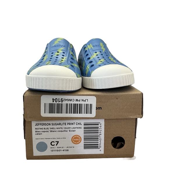 Native Baby Toddler Jefferson Sneakers in Sugarlite Print Size 7 Water Shoes NIB - Picture 6 of 8